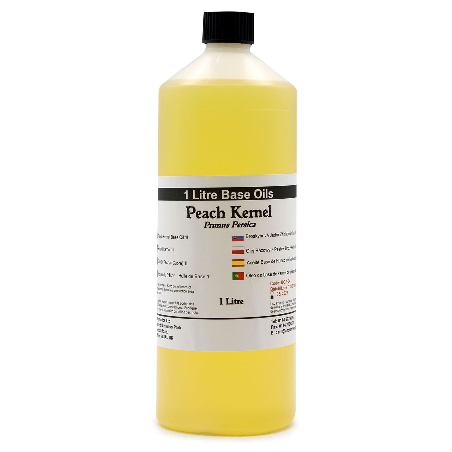 Aceite Base de Durazno 1L Prensado en Frío Natural