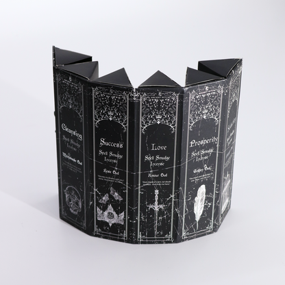 Encens en forme de pyramide - Coffret de 5 senteurs et anciens sorts de sorcières
