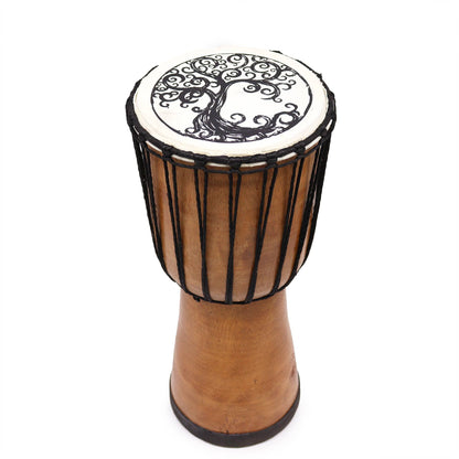 Djembé fait main avec table large - 40 cm