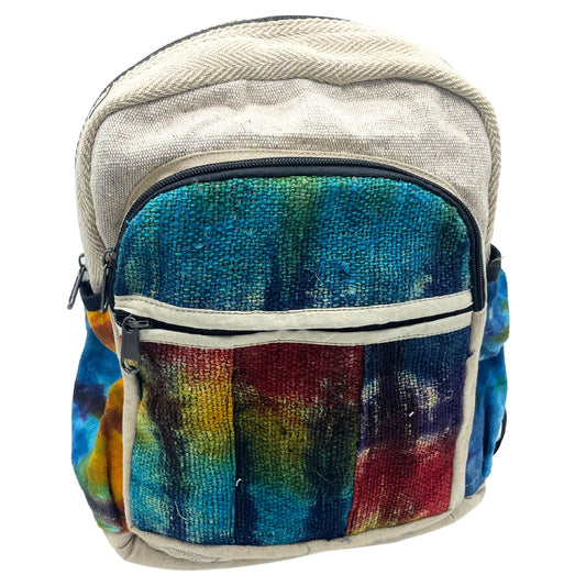 Mittlerer Batik-Hanfrucksack ohne Aufdruck