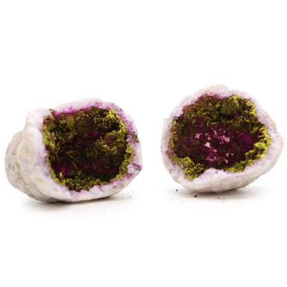 Geodas de calcita coloreada - Piedra Natural - Rosa & Oro