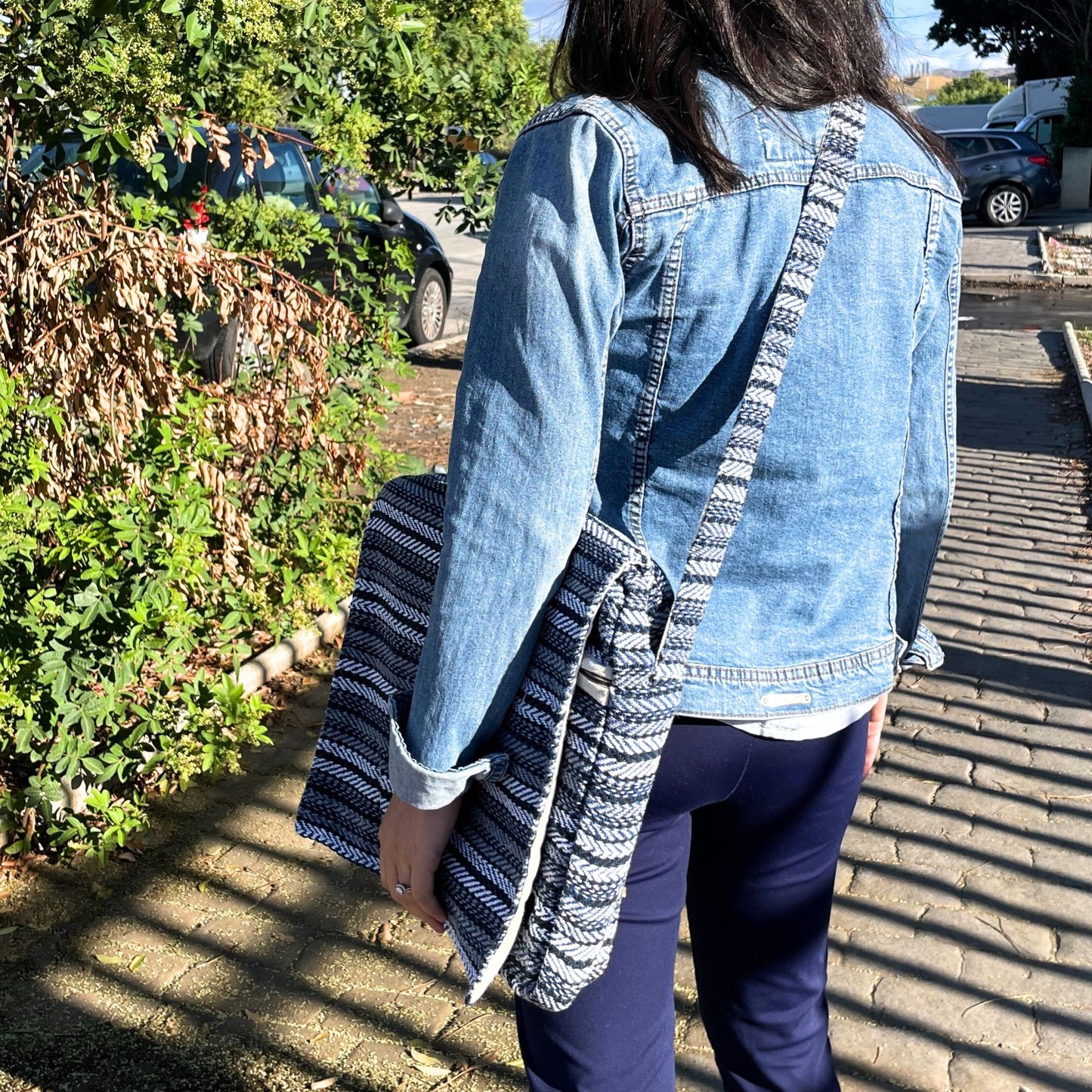 Banjar Weiche Laptoptasche - Blaue Streifen