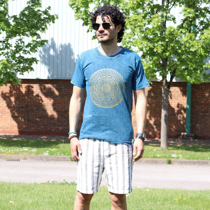 T-shirt Nomad Sari Petit Modèle - Mandala - Bleu