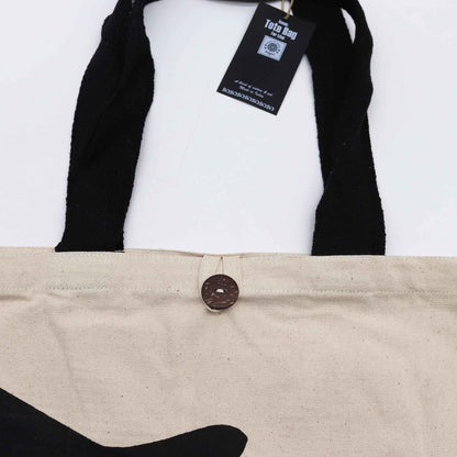 Iconic Basic Bag – Schwarze Katze – Natur 10 oz (36 x 43 x 10 cm)