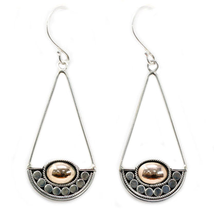 Pendientes Plata y Oro Luna Balance