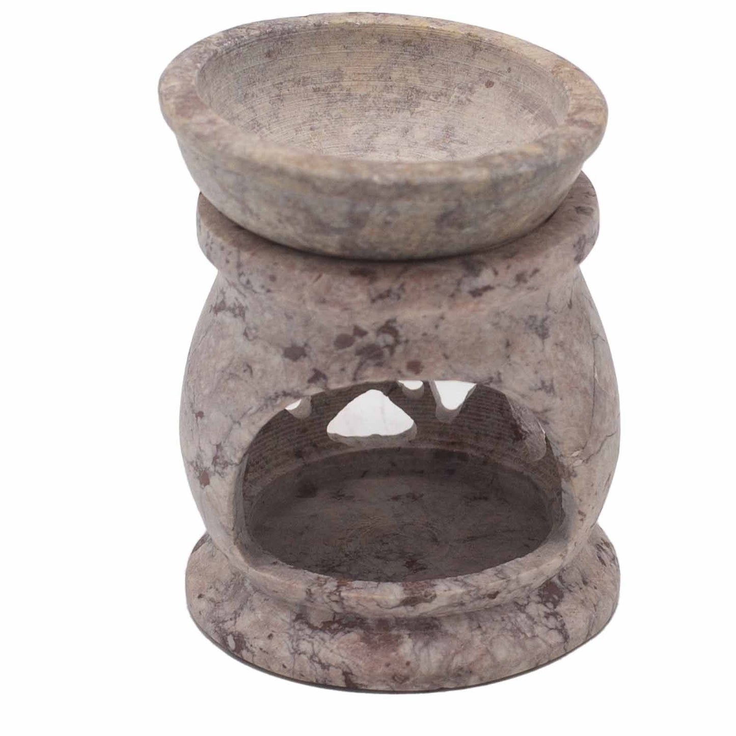 Petit brûle-parfum en pierre ollaire 8 cm - Pentagone Trois Lunes