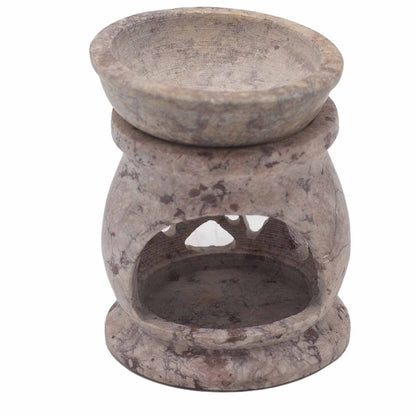 Petit brûle-parfum en pierre ollaire 8 cm - Pentagone Trois Lunes