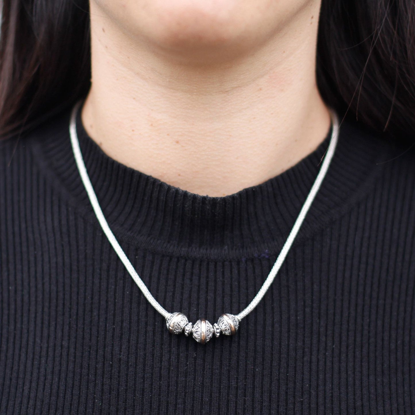 Collar Plata y Oro Tri