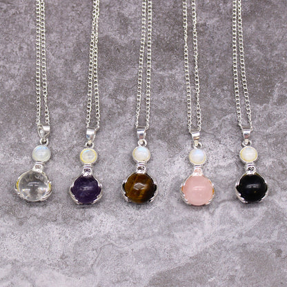 Colgante de Manos Curativas de Piedras Preciosas - Amatista