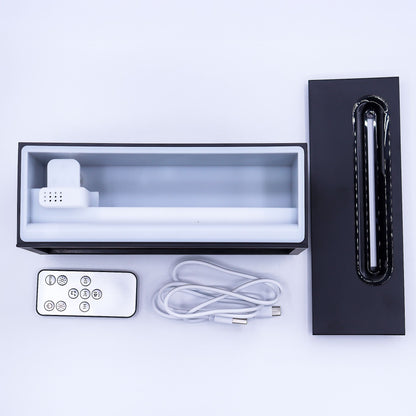 Aromadiffusor mit Flammeneffekt und Vogelgeräuschen – Schwarz, USB – Farbwechsel