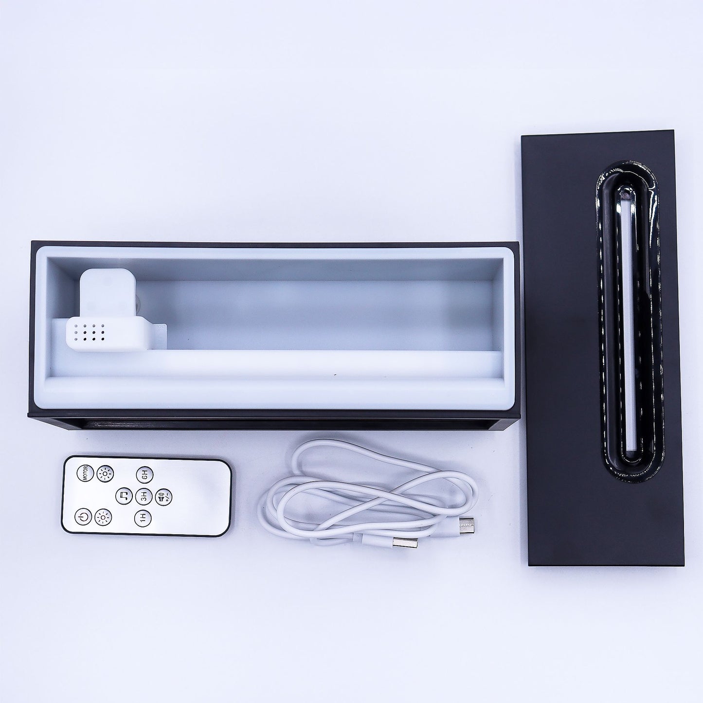 Aromadiffusor mit Flammeneffekt und Vogelgeräuschen – Schwarz, USB – Farbwechsel