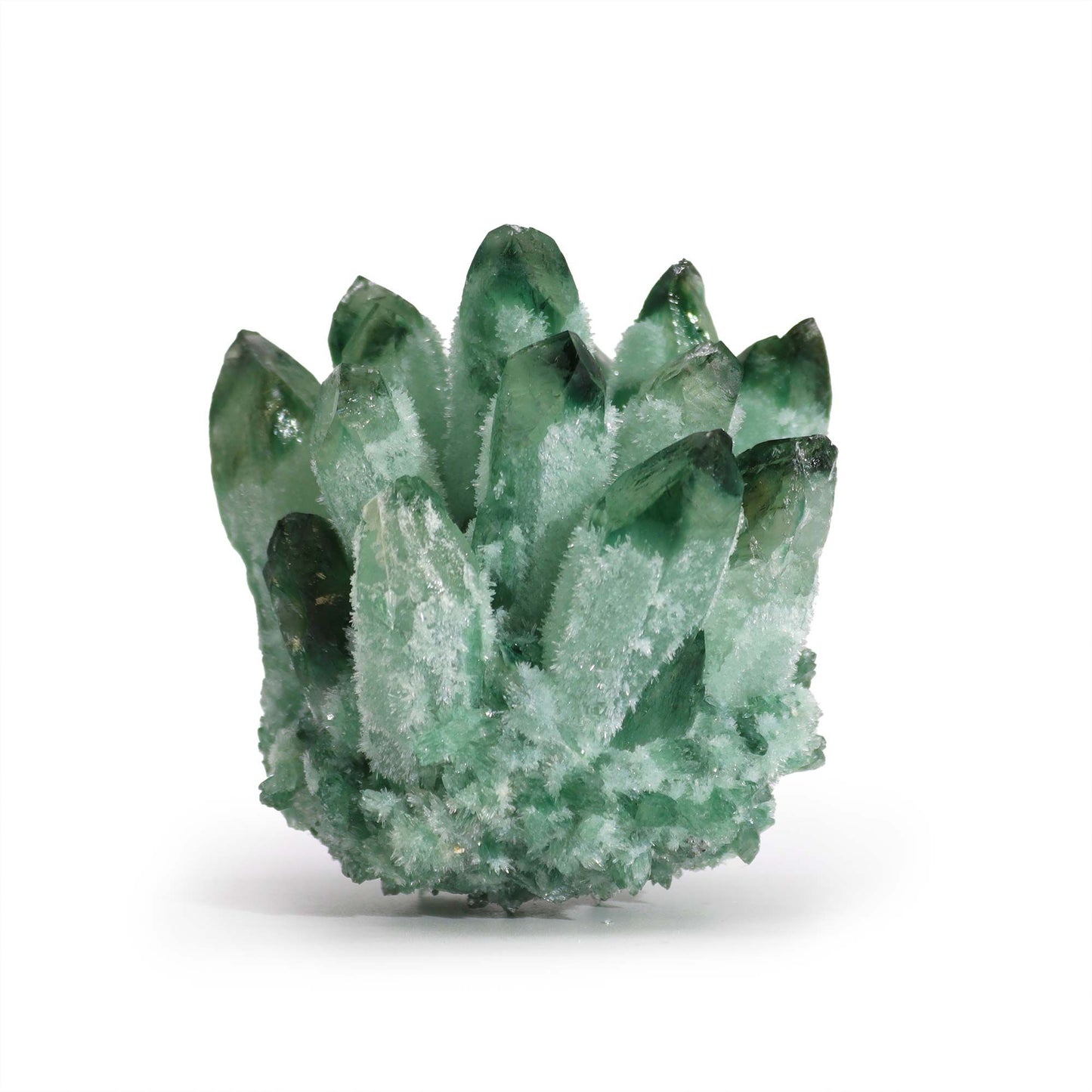 Amas de quartz naturel artisanal - Quartz fantôme vert (environ 250-300 g 8 cm)