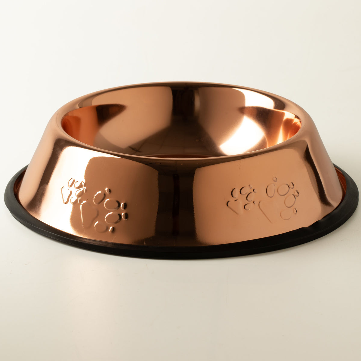 PAW Cuencos para comida - Estilo cobre único - 22 cm - Acero inoxidable (304)