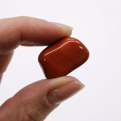 24 x Pequeñas piedras africanas - Jaspe - Rojo