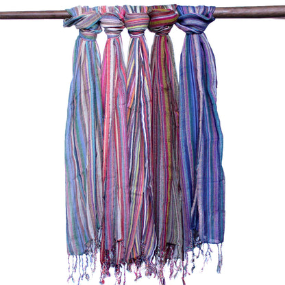 Indische böhmische Schals – 22 x 72 cm – Zufällige Lilatöne