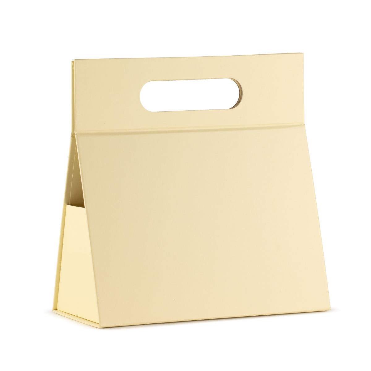 Caja de regalo plegable - Caja de mano  (20x10x20 cm) - Marfil