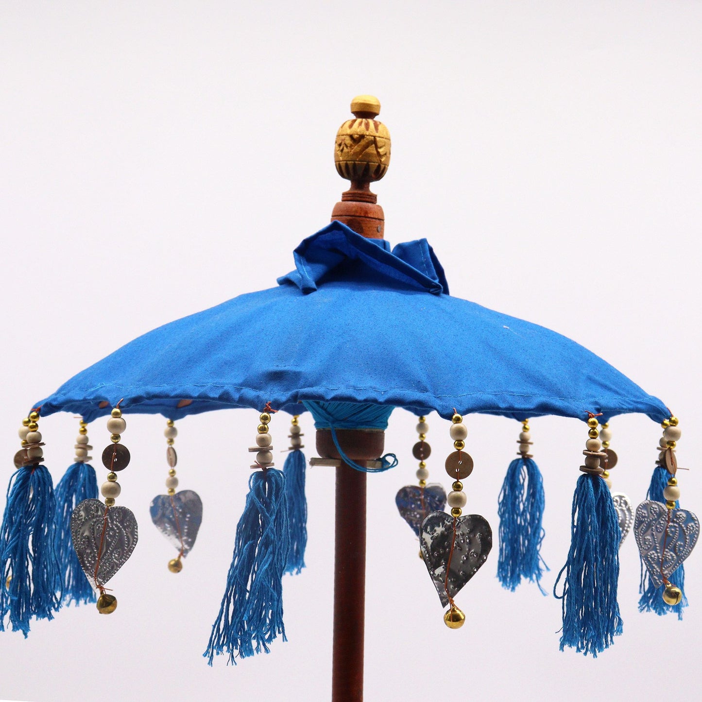 Bali Decoración Hogar Sombrilla - Algodón - Azul- 40cm