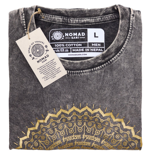 Camiseta Nomad Sari Grande - Hamsa - Gris oscuro