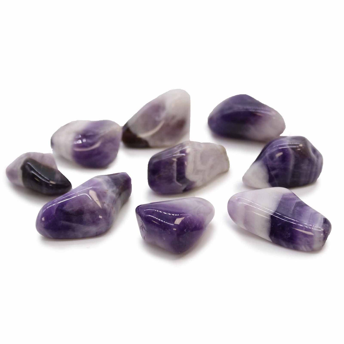 24 x gebänderter Amethyst M (Klasse B)