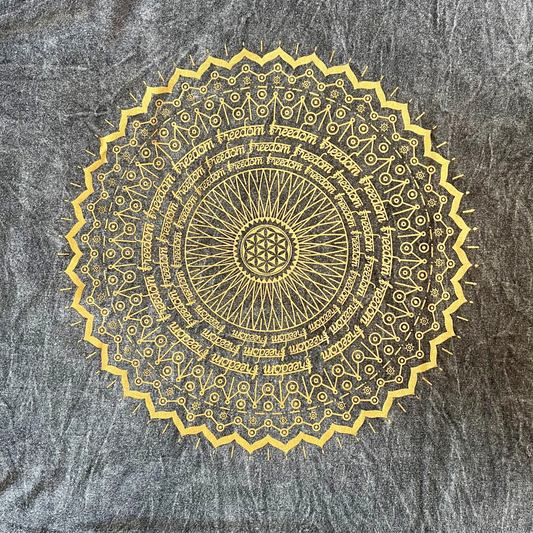 Nomad Sari Oversized T-Shirt – Mandala – Dunkelgrau