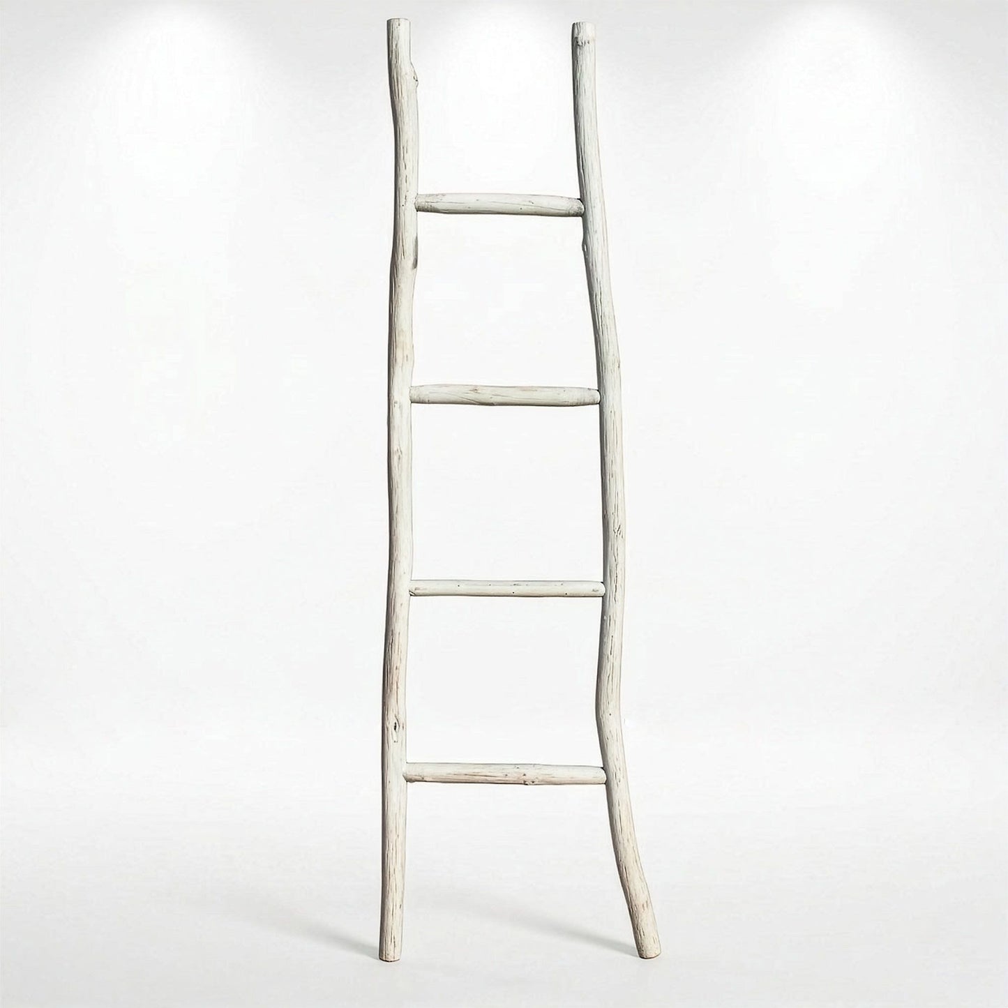 Gran escalera de madera Kemu - 1.5 m - acabado blanqueado - estilo japonés