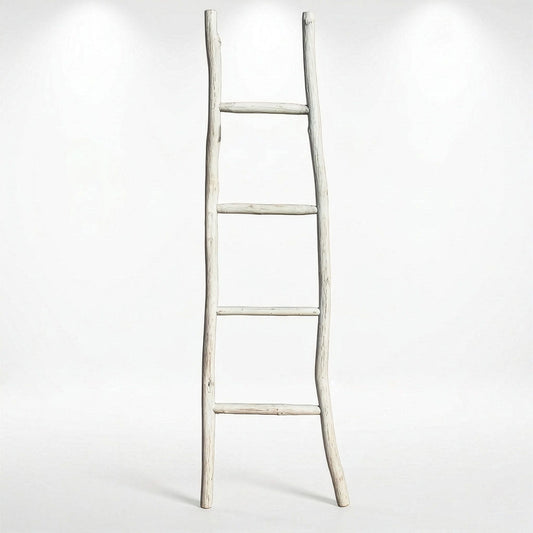 Gran escalera de madera Kemu - 1.5 m - acabado blanqueado - estilo japonés