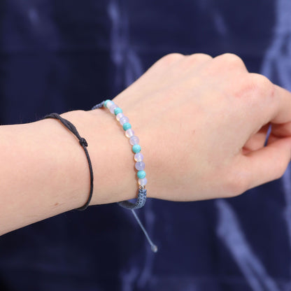 Sternzeichen-Kristallkerze mit Edelsteinarmband - Fische