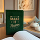 Carnet en velours vert foncé - 80 pages - Faites-le