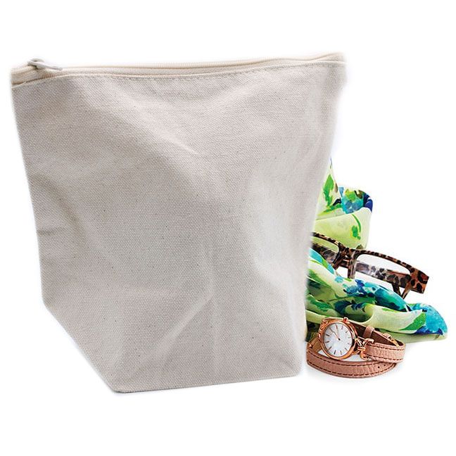 Trousse de toilette en coton naturel 10 oz - Sac moyen