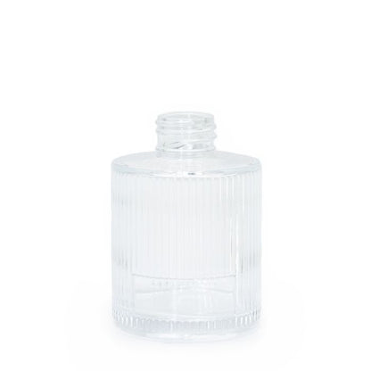 Flacon diffuseur rond nervuré de 150 ml - Transparent