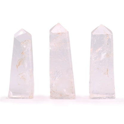 Obélisques de pierres précieuses d'environ 5 cm – Quartz clair