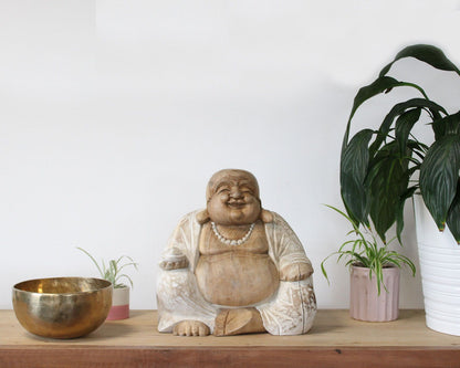 Buda Feliz - Blanqueado 30cm