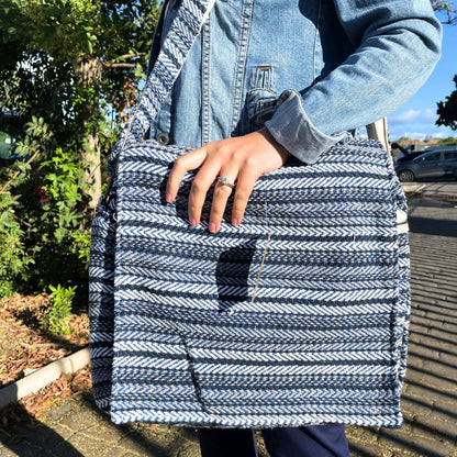 Banjar Weiche Laptoptasche - Blaue Streifen