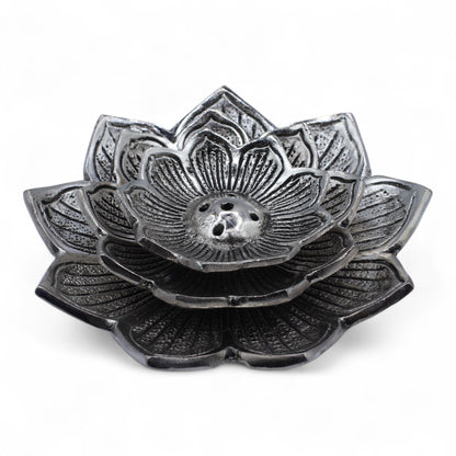 Porte-encens à trois fleurs de lotus