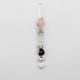 Celestial Prism Wand - Amethyst Moving Crystal Sphere Quartz Stem - 12cm
