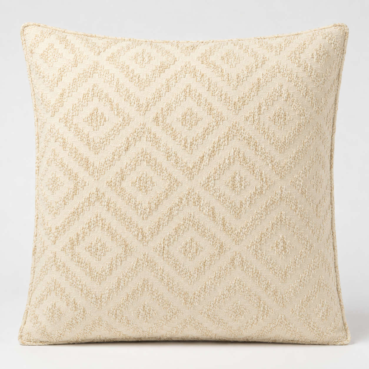 Funda de cojín clásica - Geo crema neutro - 60x60cm - Estilo Jumbo