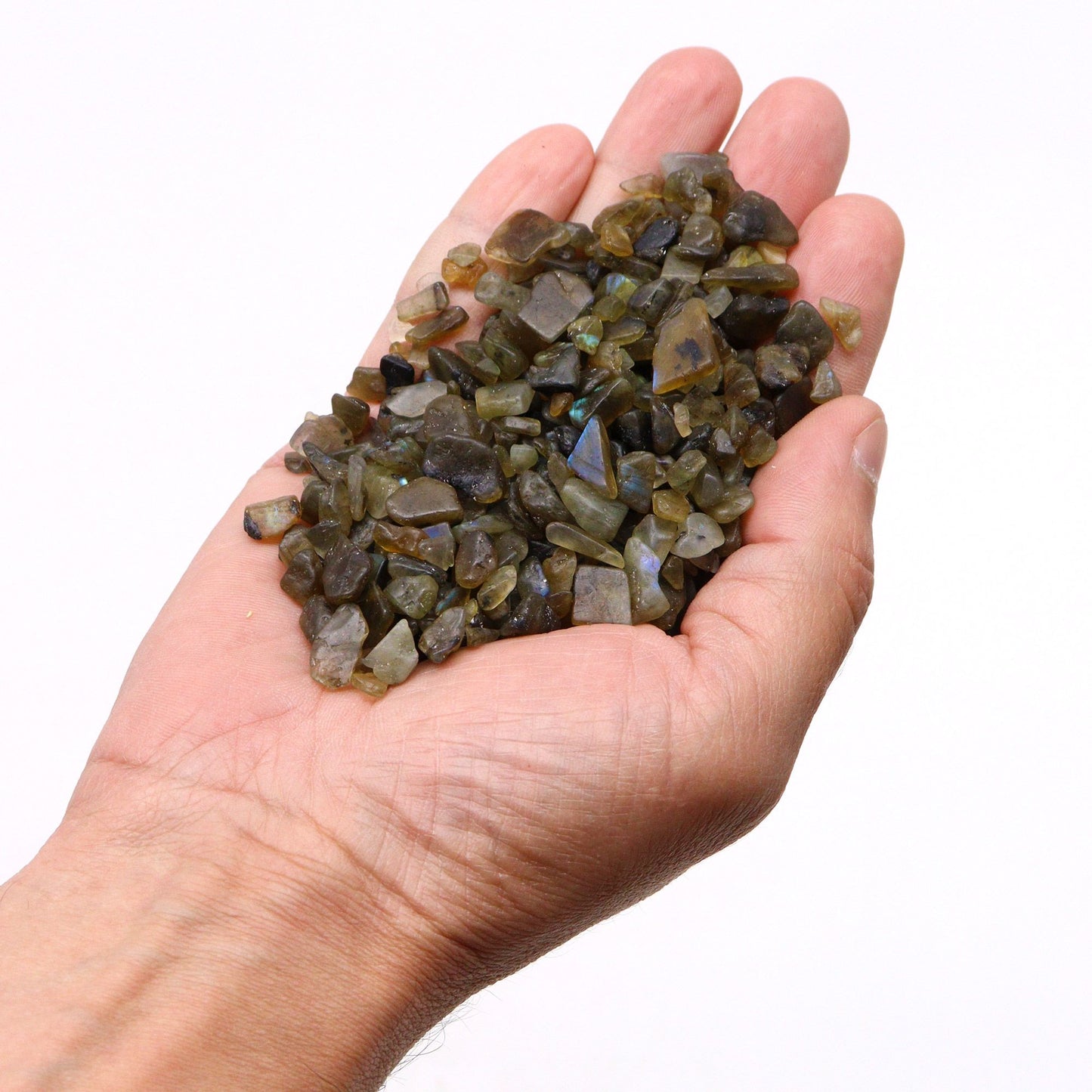 Éclats de labradorite - pierres semi-précieuses en vrac - 1 kg