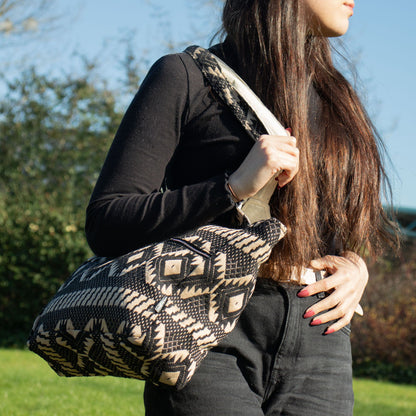 Taschen aus natürlichem Jacquard – Desert Loom – Wander Muse Tasche