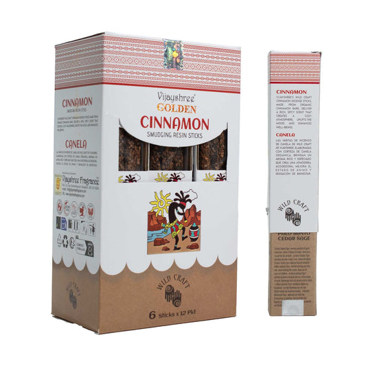 Palitos de resina para sahumar con canela dorada - 30 g