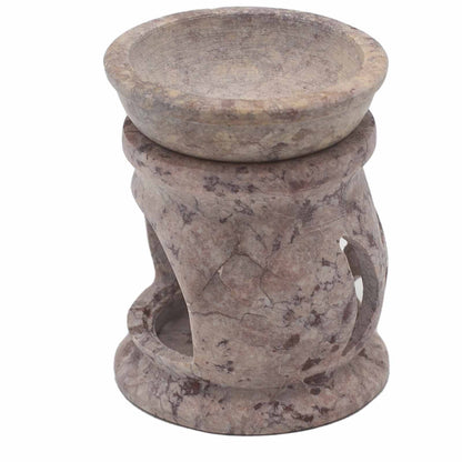 Petit brûle-parfum en pierre ollaire 8 cm - Pentagone Trois Lunes