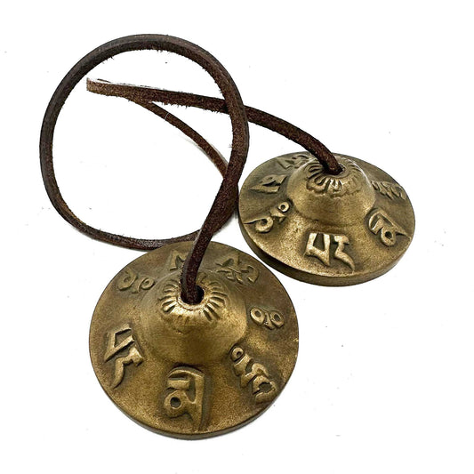 Tibetisches Tingsha - Glückssymbole - ca. 6 cm