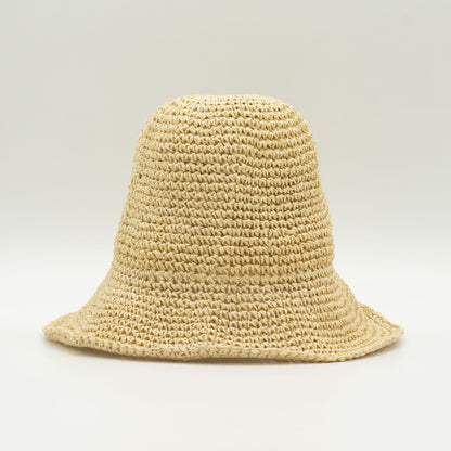 Sombrero de paja tipo floppy para el sol - beige natural