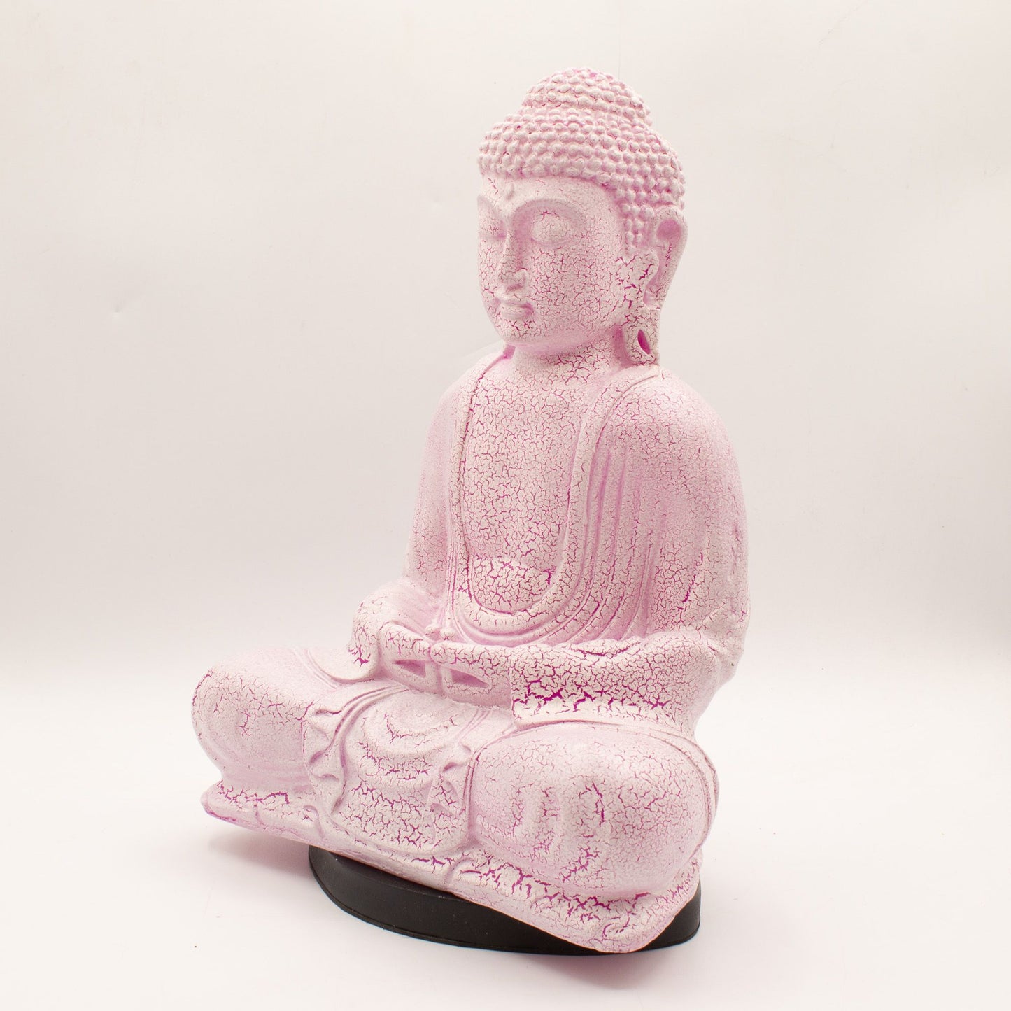 Lámpara Buda para meditación - craquelado de cereza - soporte ovalado