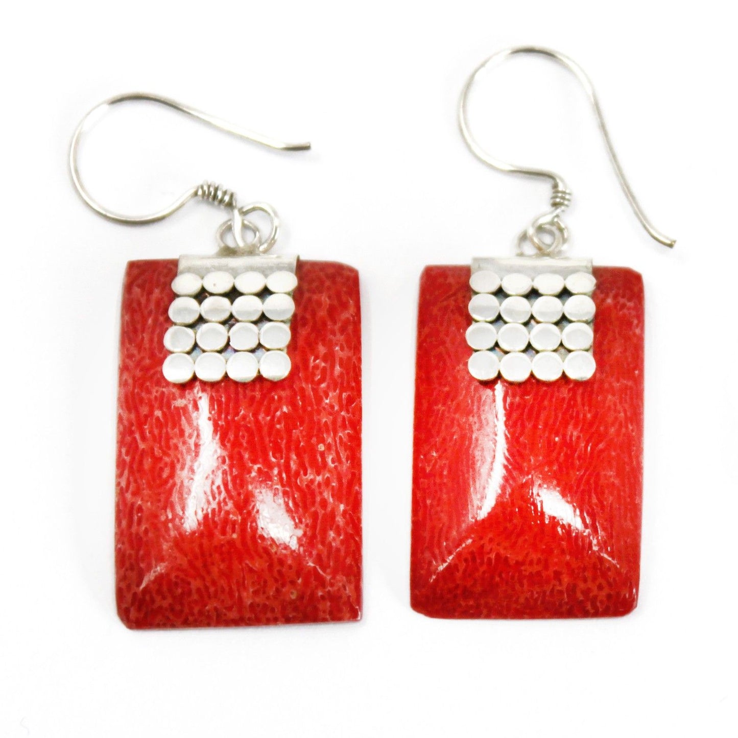Pendientes Plata Coral Mini Discos