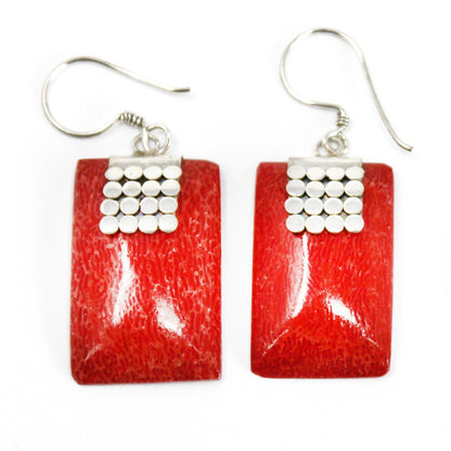 Pendientes Plata Coral Mini Discos