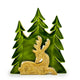 Lost in the Woods – Hirsch im Wald, 3D-Holzdekoration – 23 x 20 cm