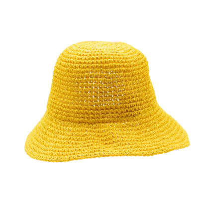 Nomad Sari Chapeau de soleil en paille à larges bords - Jaune