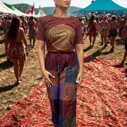 T-shirt Nomad Sari Medium - Chakra - Grenat