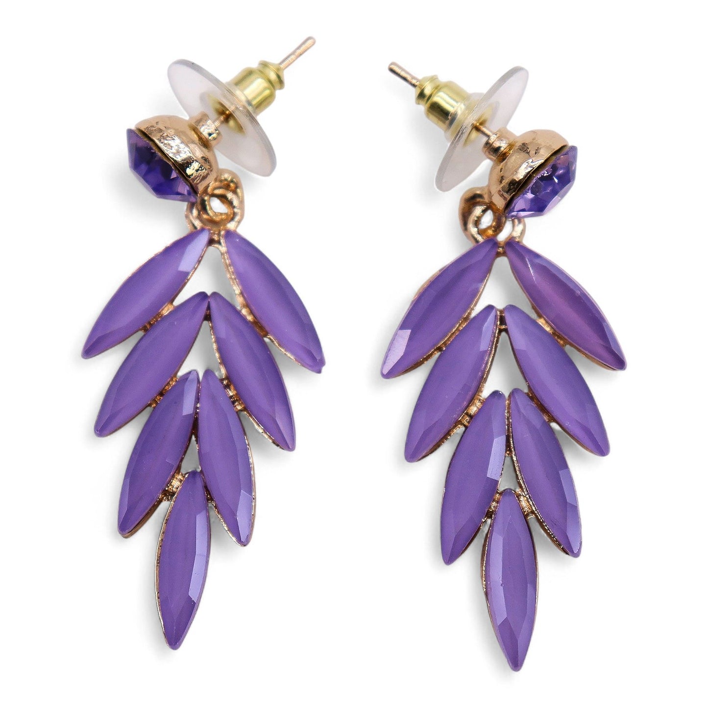 Lavanda - Vidrio Vintage - Hadas - Aretes