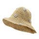 Nomad Sari Chapeau de paille à bord flexible pour le soleil - Café et Daiseys